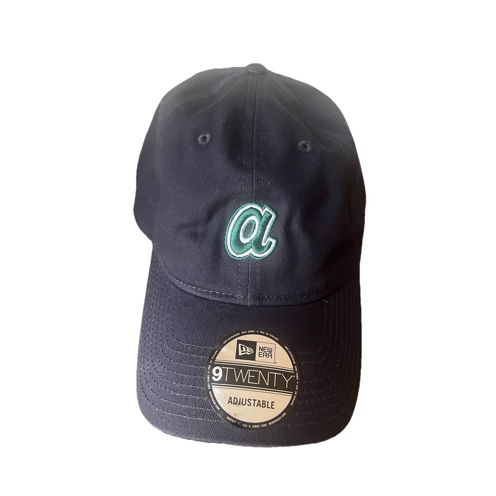 Atlanta Braves New Era 9Twenty MLB Cooperstown Collection Strapback Hat Blue NWT